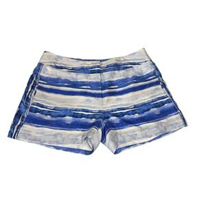Tommy Bahama Women's Silk Shorts Casual Summer Beach‎ Shorts Blue White SZ 2